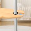 2Pcs Bamboo High Chair Foot Rest Height Adjustable High Chair Footrest with 2 Rubber Rings and Fixing Rings for High Chair