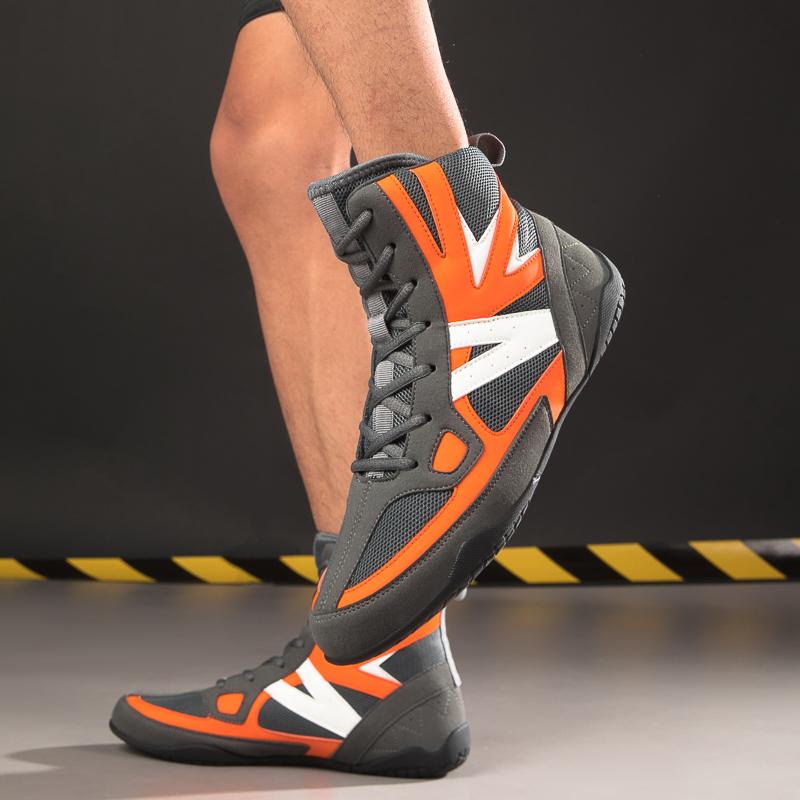 Men/Women's Boxing Boots High -Gang Terrace Blood Blood Forever Professional Competition Training Youth Taekwondo Boots Motorcycle Boots