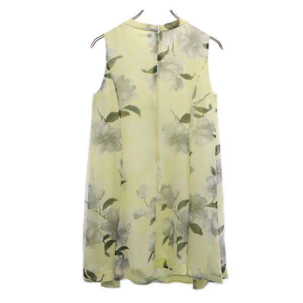 Неиспользованное FRAY I.D сделано в Японии Цветочное Без рукавов Цельное платье 1 Желтое Женское Б/У