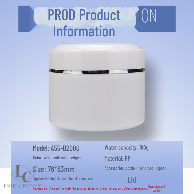 Spot White PP Jar Cream Bottle – 100g, 200g, 500g, 1000g – Empty Cosmetic Sleeping Mask Container