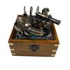 Brass Nautical Sextant with Wooden Box-Kelvin & Hughes Victorian Marine Instruments-Navigational Ship Sextant-Best for Gift
