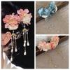 2Pcs Chinese Hanfu Hair Accessories Flower Hair Clip Tassel Duckbill Clip Fashion Barrettes Girls