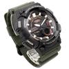 Casio World Time Quartz Wristwatch with Black Inverted LCD and Military Green Overseas Model AEQ-110W-3AV Men's Analog-Digital Display, [Used]