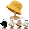 Winter Casual Lamb Wool Soft Fisherman Cap Panama Hat Bucket Hat Sun Cap