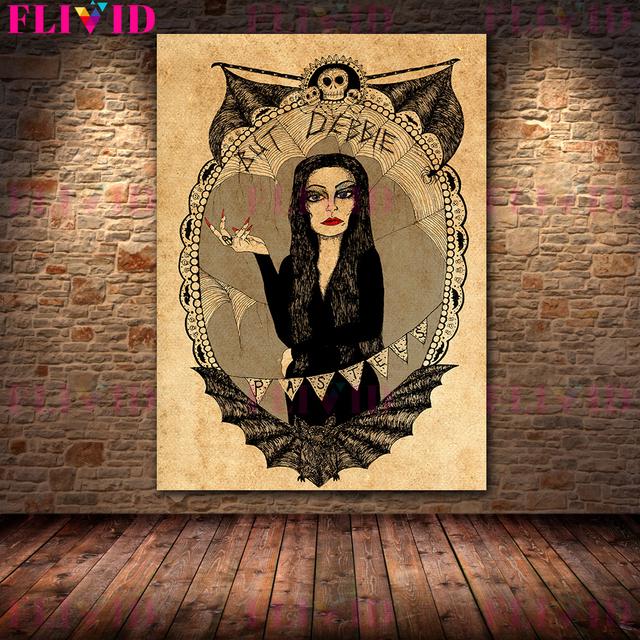 Ретро Созвездие Демона Гадание Плакат Готический Темный Созвездие Демона Стена