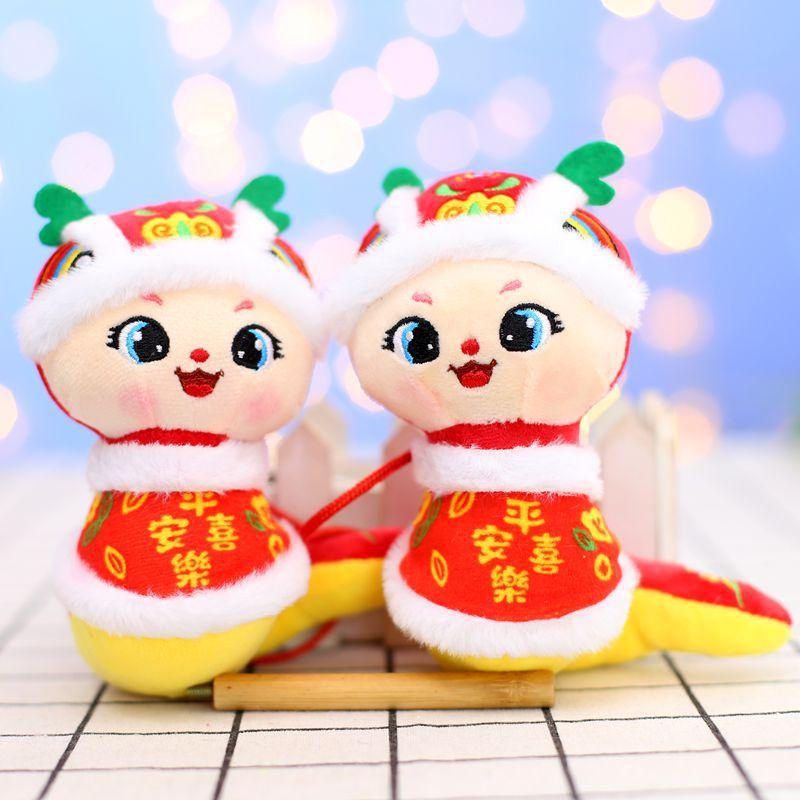 Год Змеи Талисман Зодиака Змея Подвеска Плюшевая Игрушка Кукла Украшение для Машины Сумки Кукла