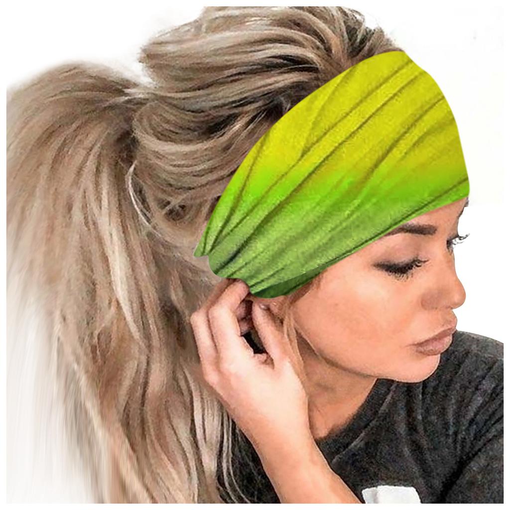 (Projector)Women's Printed Headband Sports Hair With A Wide Edge Yoga Headband Soft Hair Band Headdress Bundle Hair Band