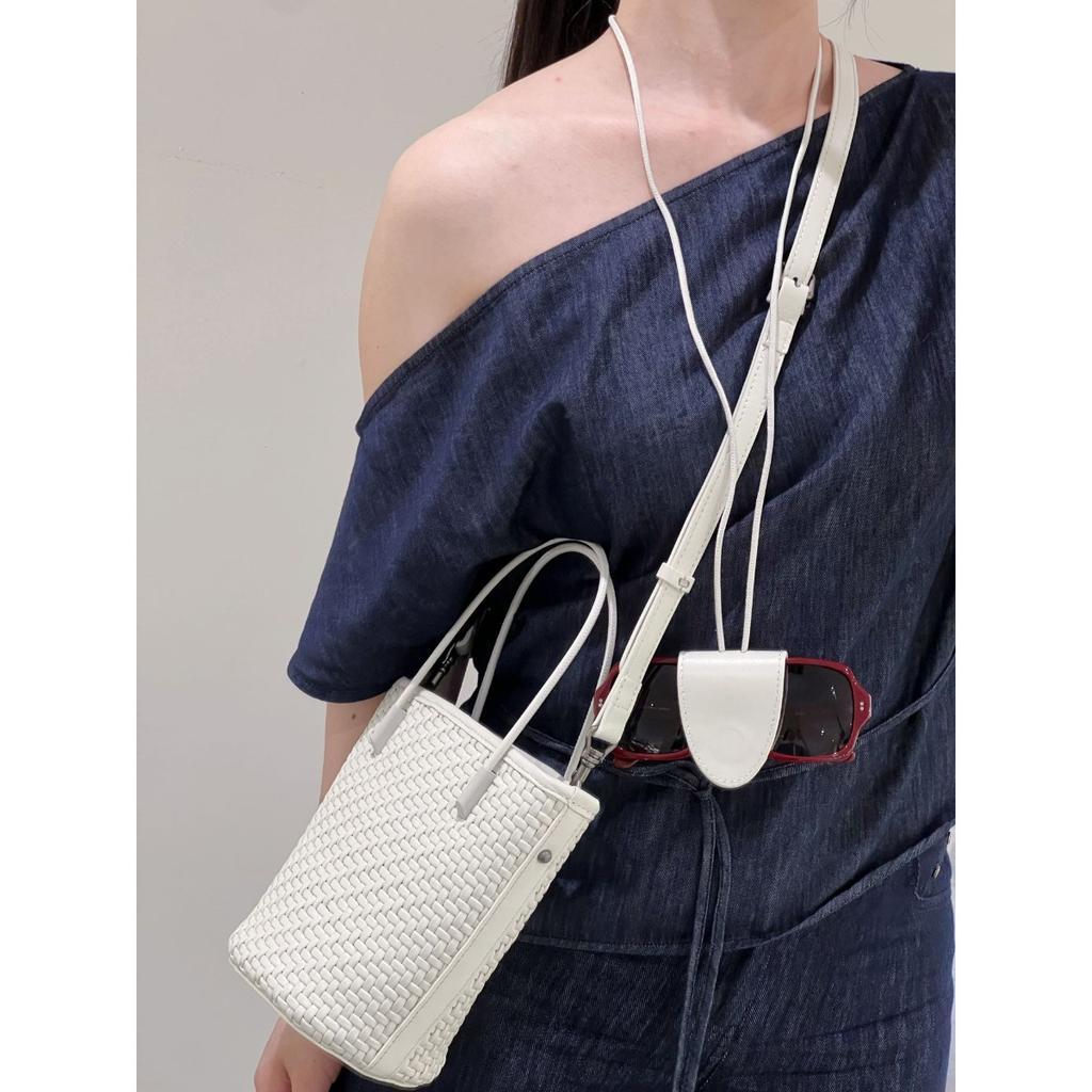 Модная женская сумка-ведро из овчины со шнурком и плетеной ручкой, новая универсальная повседневная сумка на плечо, сумка через плечо 2025