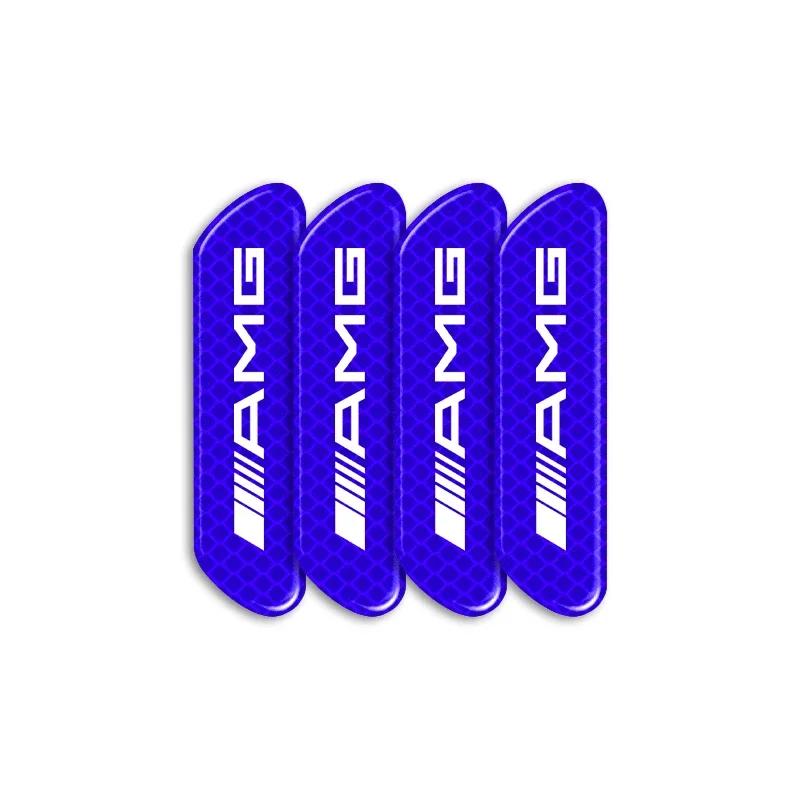 JCG1 4pcs Car Reflective Strips Warning Stickers Badge Car Caps For Mercedes-Benz C450 C180 C200 C220 C250 C300 C400 W205 S20