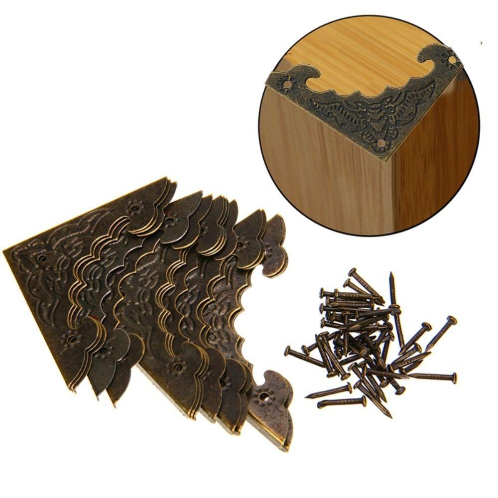 Carved Jewelry Box Wooden Box Protect Cover Corner Foot Corner Brackets Corner Protector