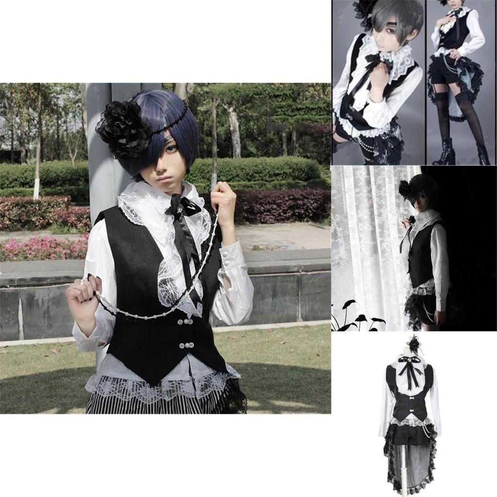 Изысканный костюм для косплея Сиэля Фантомхайва из «Темного дворецкого» с идеальными швами