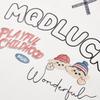 MQD Kids' Summer Academy Style Letter Print Short Sleeve T-Shirt
