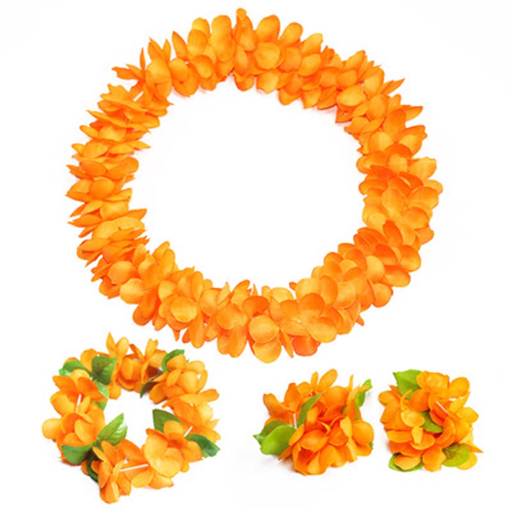 For Women Cloth Gift Hawaiian Style Garland Necklace Headband Performance Accessories Wristband