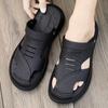 Summer Men's Leather Sandals Classic Mens Slippers Soft Sandals Casual Comfortable Outdoor Beach Walking Shoes