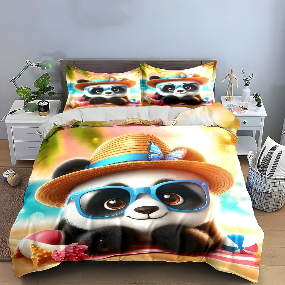 Tropical panda paradise dreams Bedding sets Duvet covers Pillowcases(1* Duvet Cover 2* Pillowcases without duvet insert)
