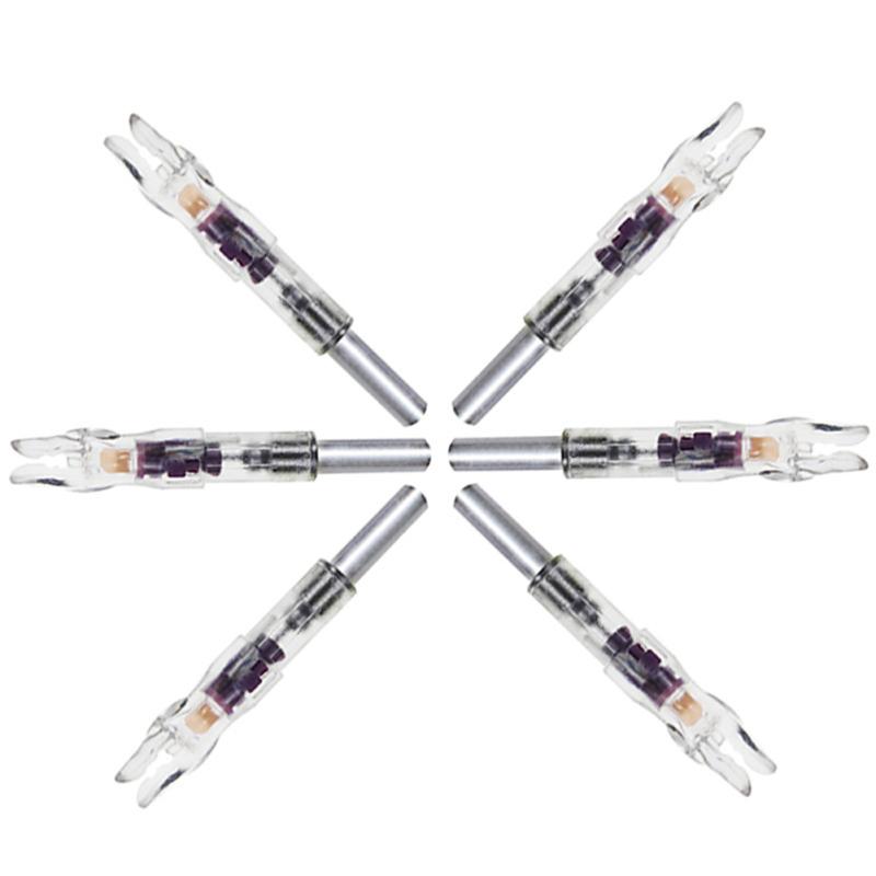 6шт светодиодные автоматические аксессуары для стрельбы из лука со светящимся носком для стрел для стрельбы из лука 6,2 мм