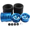 4PCS Rim and Tires with Adapter for WLtoys 1/14 144001 RC Car Parts Aluminium Alloy Wheels Upgrade