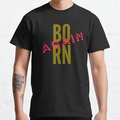 Большие размеры S-3XL Футболка с принтом Born Again Kiss You Мужские топы Модная одежда Футболки