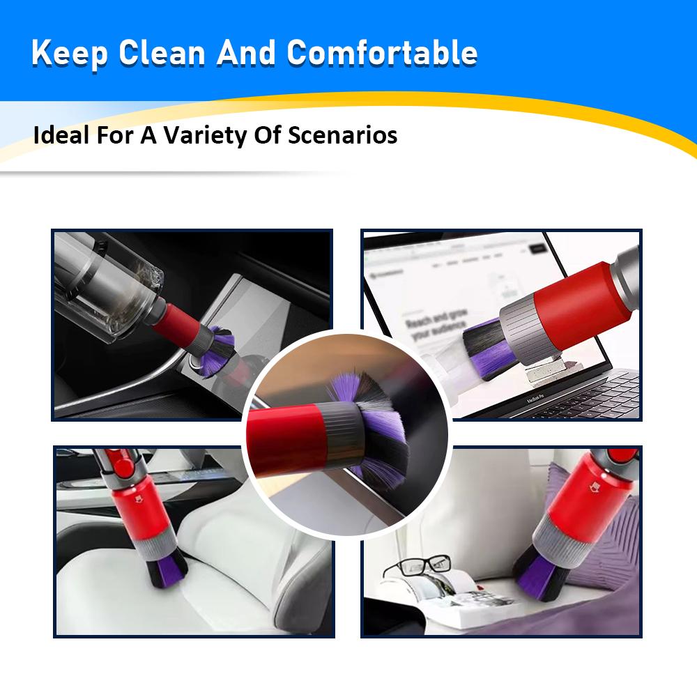 Vacuum Traceless Soft Brush Head Part For Dyson V7 V8 V10 V11 V12 V15 Vacuum Cleaner Universal Suction Head Accessories