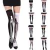 Хэнчжоу Хэллоуин Скелет Привидение Чулки до бедра Ультратонкие Дышащие Влаговпитывающие