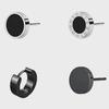 Корейский набор серег из 4 штук: Трендовые хип-хоп черные серьги-гвоздики для мужчин и женщин