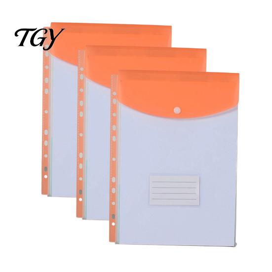 Transparent Mesh Pouch 11 Hole Expanding File Pockets, Reusable PP Document Sleeves, Waterproof Case Organizer Bag for Home Office And School