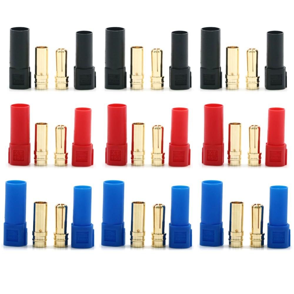 6mm Plug with Sheath Male Female Interface Connector XT150 Connector For RC LiPo Battery Adapter