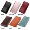 Large Capacity Genuine Leather Wallet Multiple Slots Zippered Credit Card Holder Accordion Design Multi-Card Card Storage Bag