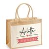 Sac De Plage - PLANETEE - Jute Avec Poche Arlette En Vacances - Coton - Multicolore - 43 X 33 Cm