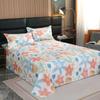 Printed Creative Flowers Bedspread Plus Size Bed Linen Set Skin Friendly Home Double Queen Size Bed Sheets and Pillowcases