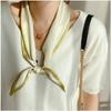 Spring/Summer Solid Color Outing Leisure Imitation Silk Ribbon For Women Shirt Paired With Scarf Classic Versatile Neckerchief