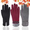 Женские зимние перчатки с сенсорным экраном, осенние теплые перчатки, варежки на запястьях, лыжные женские перчатки, ветрозащитные перчатки, мотоциклетные тактические перчатки, меховые перчатки