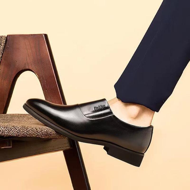 Leather Shoes Men's Business Dress Leather Shoes Men's Casual Foot Cover High-end Soft-soled Leather Shoes