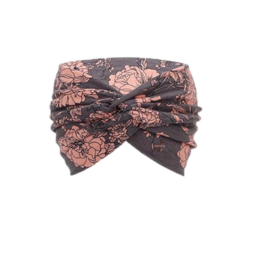 Богемная женская нескользящая повязка для йоги – Широкая, эластичная, влагоотводящая для бега и тренировок