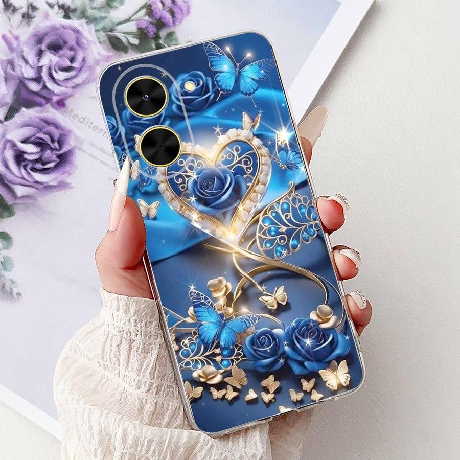 Чехол для телефона Xiaomi Poco C71 2025 Роскошная Расписная Задняя Крышка ТПУ Capa Мягкий Силикон Fundas для Xiaomi PocoC71 Защитный Чехол