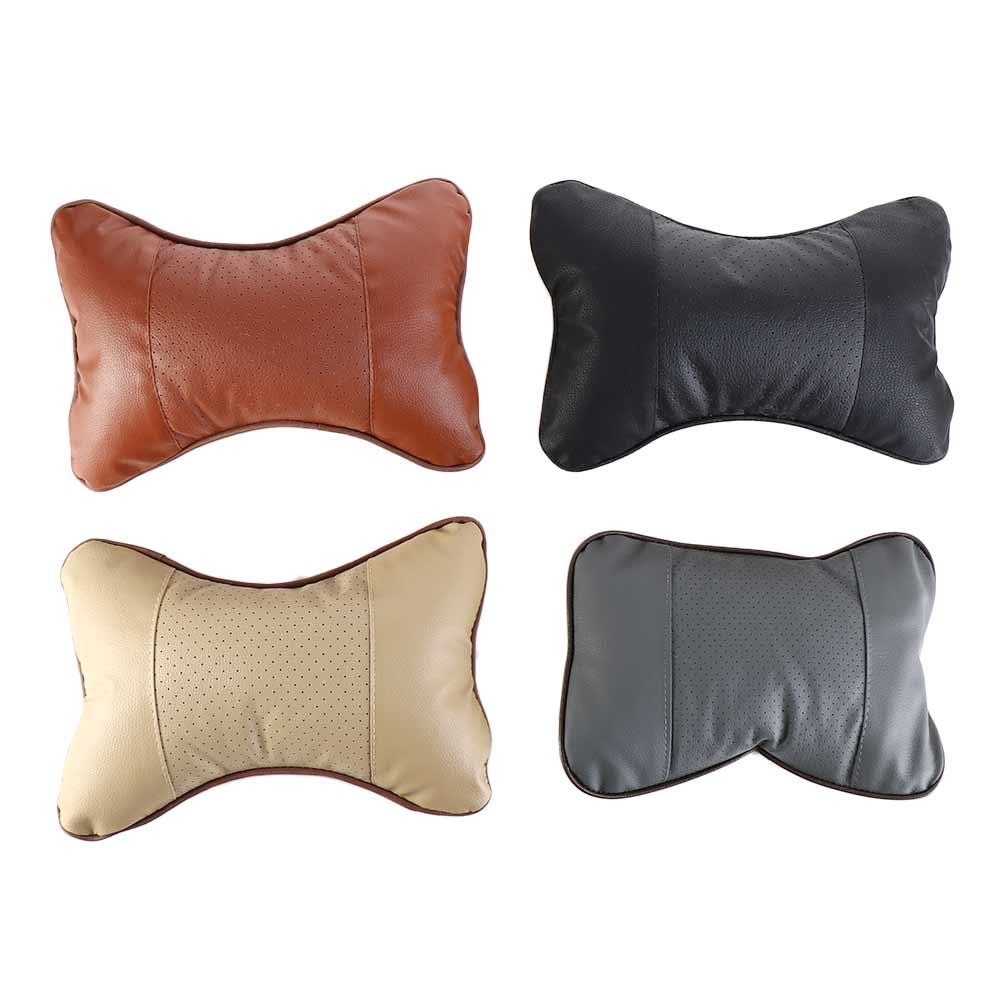 Comfortable Auto Seat Head Neck Rest Cushion PU Leather Headrest Pillow Pad Car Decoration