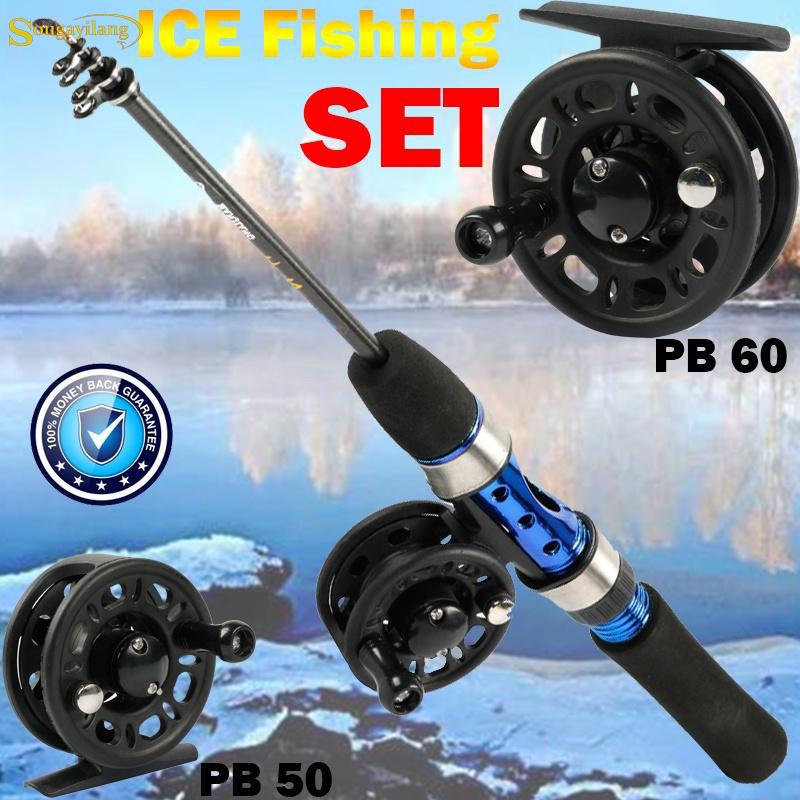 Ice Fishing Accessories Telescopic Fishing Rod Carbon Ice Fishing Reel Fishing Line Wheel