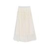 DIMANAF 2025 Летние женские новые юбки винтажные эластичные плиссированные элегантные белые длинные юбки кружевные с высокой талией