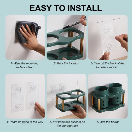 Chopstick Holder with Drainage Holes 2 Grids Large Caliber Orderly Kitchen Chopstick Case Shelf Dining Room Utensil