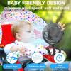 F3 Ultra-Quiet Brushless Portable Clip on Fan Rechargeable Camping Fan and Baby Stroller Fan with Soft LED Light for Car Use