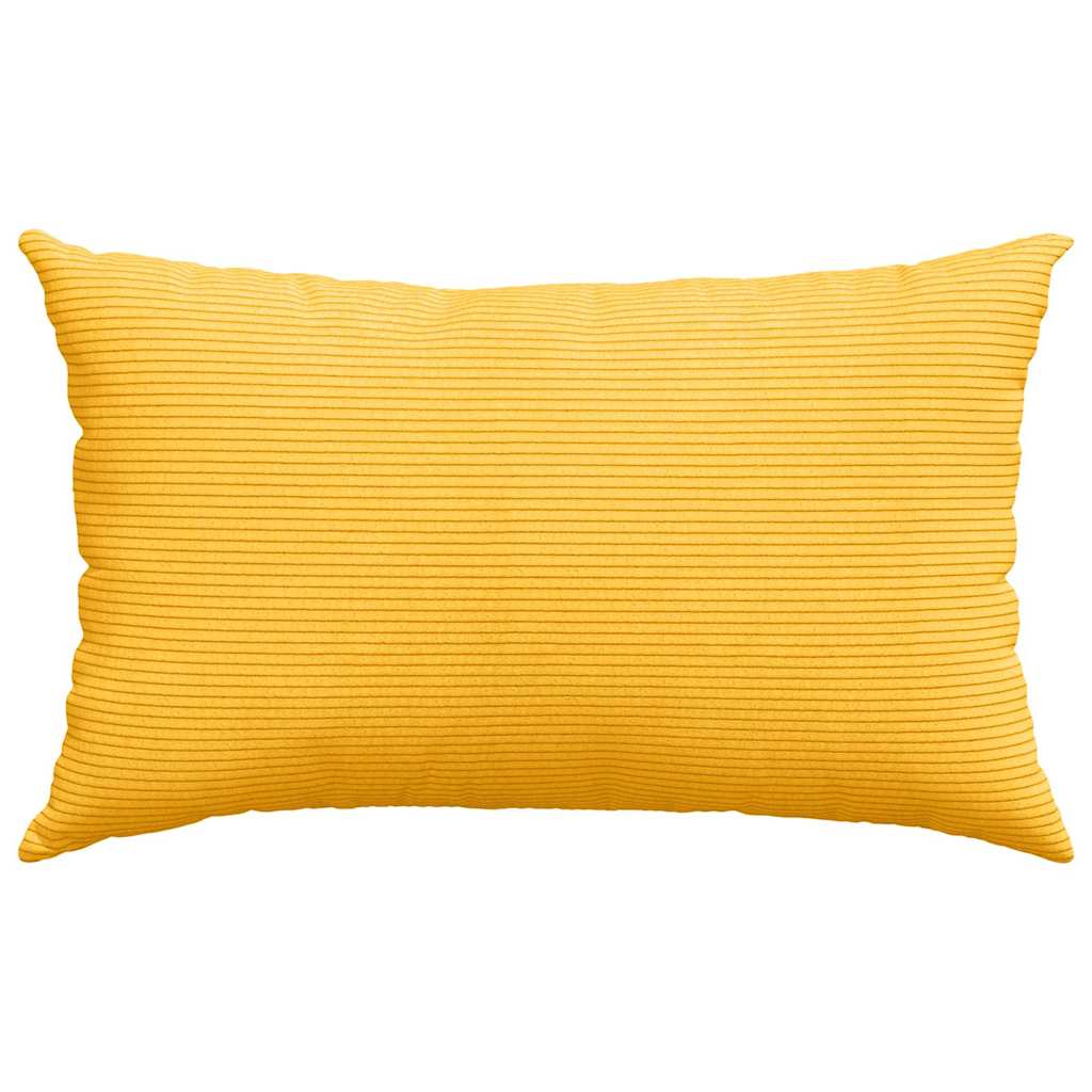 Sofa Cushions 2 Pieces Light Yellow 50 x 30 cm Cord Fabric
