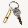 Латунный брелок со свистком, свисток для выживания из чистой меди, открытый кемпинг, тренировочный брелок со свистком, кулон
