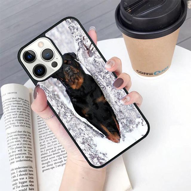 Милый пес ротвейлер Чехол для телефона Cover Для iPhone 17 Air 16 15 14 Plus Для apple 16 11 12 13 Pro Ma coque