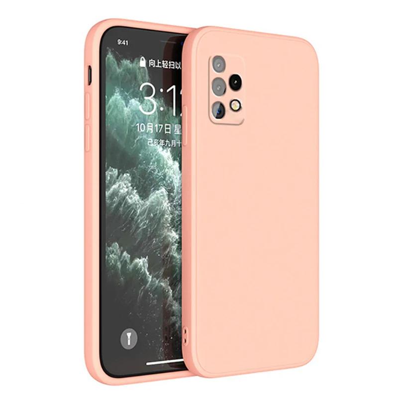 Роскошный чехол для телефона из жидкого силикона для Samsung A13 A14 A15 A21S A25 A31 A32 A33 A34 A35 A36 A41 A42 A50 A51 A52 Задняя крышка