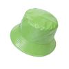 Retro Fashion PU Leather Cotton Reversible Sun Hat Fishing Hat Bucket Hat Fisherman Hat