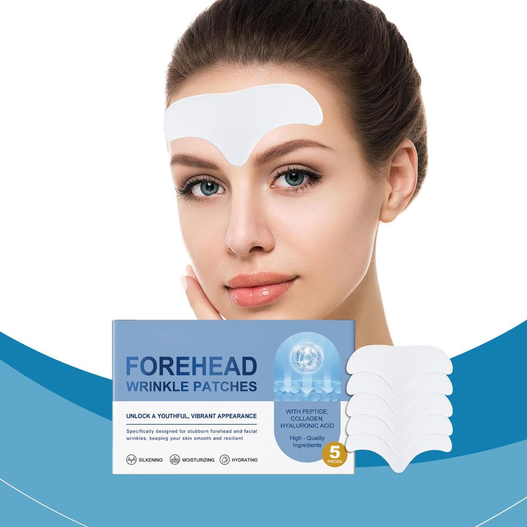Пластыри от морщин на лбу Ageverse Face Patches Non Wrinkle Gel Pad Set Пластырь для удаления морщин на груди, шее, глазах и лице, 5 шт.
