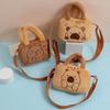 1 Piece Cute Crossbody Bag Animal Capybara Plush Handbag Cartoon Shoulder Bag For Children Couple Gifts