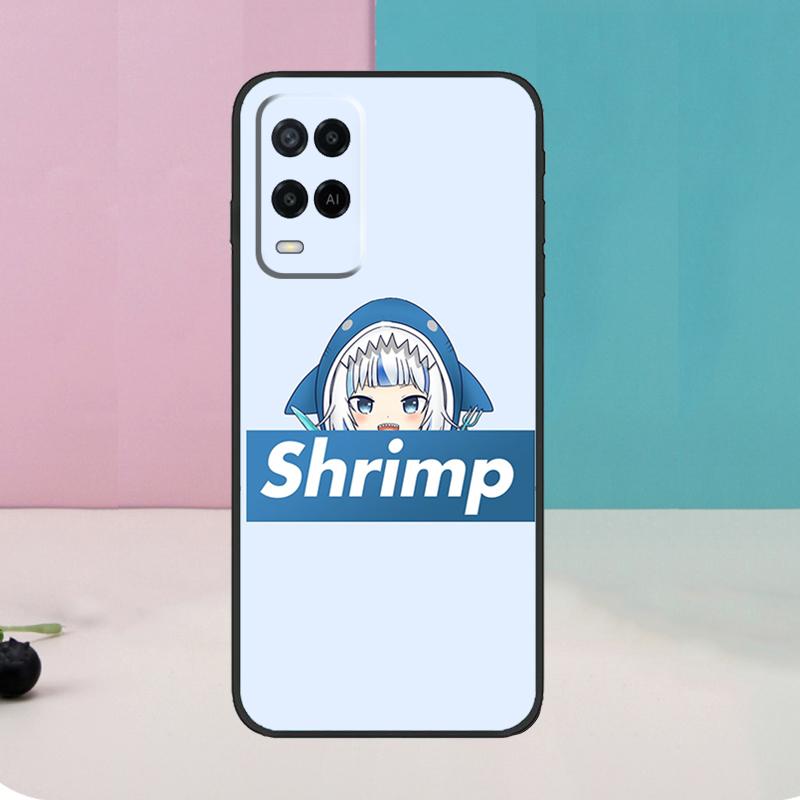 Gawr Gura Hololive Anime Case For Oppo A60 A80 A40 A15 A16 A17 A57 A94 A74 A54 A76 A96 A18 A38 A58 A78 A98 A5 A6 Pro