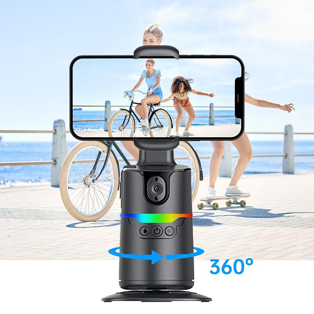 Auto Face Tracking Tripod 360° Rotation Face Body Phone Mount Smart Shooting Phone Tracking Holder for Volg Live Streaming Video
