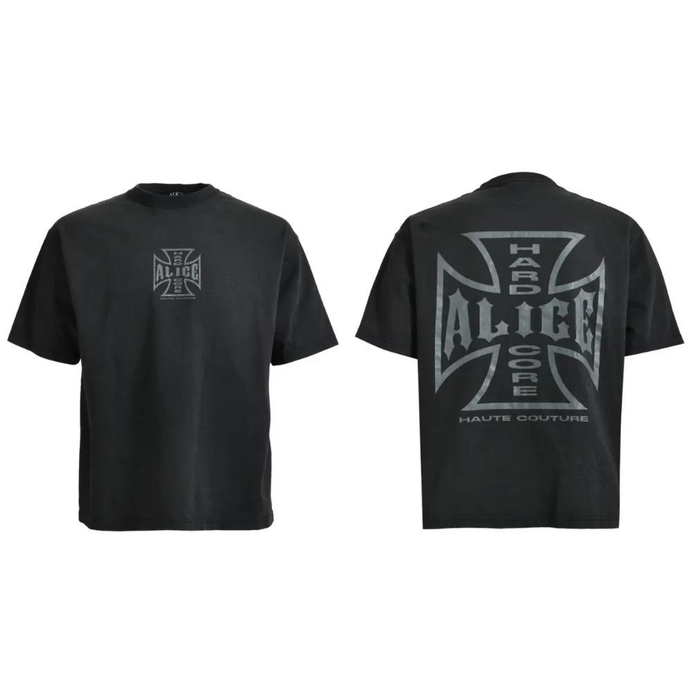 Футболка уличной одежды Y2K Hip Hop Punk Rock с графическим принтом Футболка большого размера Мужские футболки Футболка ALICE HOLLYWOOD Chopper Футболки Топы